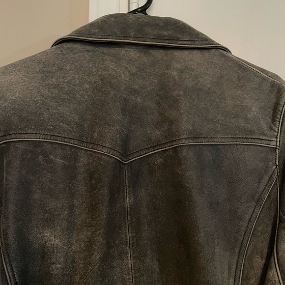 Laura Leigh Ltd Vintage Greyish Black Genuine Leather Jacket - Picture 3 of 8